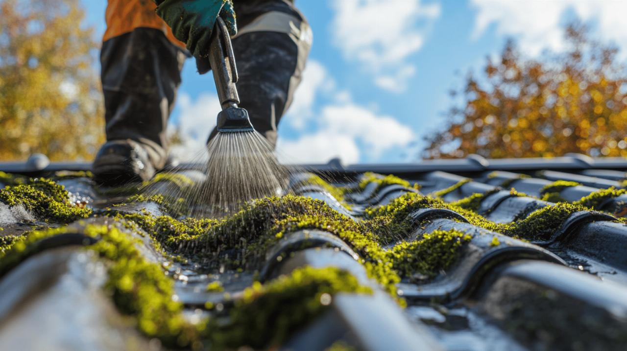 Caractéristiques des produits anti-mousse de toiture : le guide pour maintenir votre toit après traitement